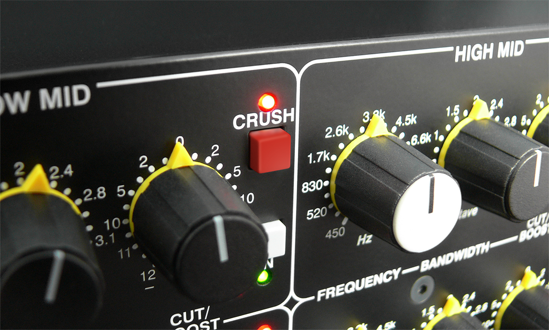 A close up view of the 1971 Crush switch